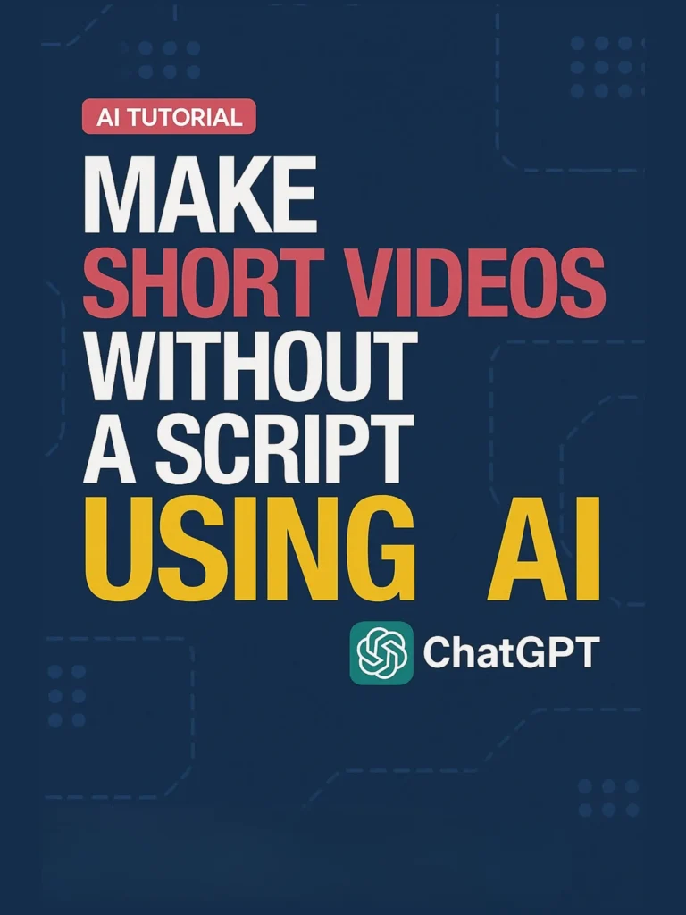 Make Short Videos Without A Script Using AI